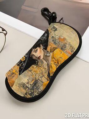 Vintage Golden Lady Glasses Case